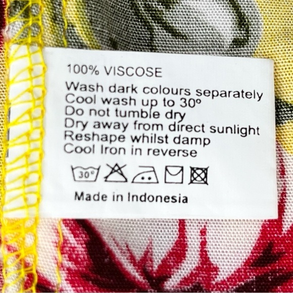 Ruby Rocks Yellow Floral Print 3/4 Sleeve Lightweight Dress - Picture 7 of 7